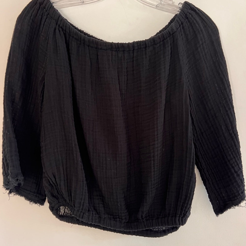 Micheal Stars Isabel Convertible Gauze Top Black XS